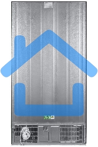 Холодильник Maunfeld MFF177NFSB черный глянц. двухкамерный 263/170л морозилка сбоку, No Frost, Side by Side