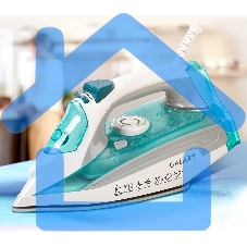 Утюг Galaxy Line GL 6127, бирюзовый, паровой, 2200 Вт, постоянный пар 50 г/мин, паровой удар 170 г/мин, функции: самоочистка, антикапля, антинакипь, функция увлажнения, вертикальное отпаривание, защита от перегрева, индикатор нагрева, керамическое покрыти