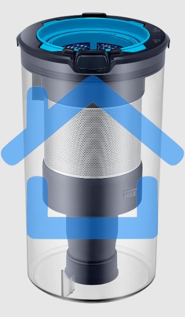 Пылесос вертикальный Samsung VS15A6031R4/EV фиолетовый/черный, питание от аккумулятора, 150 Вт, уборка сухая, пылесборник 0.8 л, работа от АКБ max 40 мин.