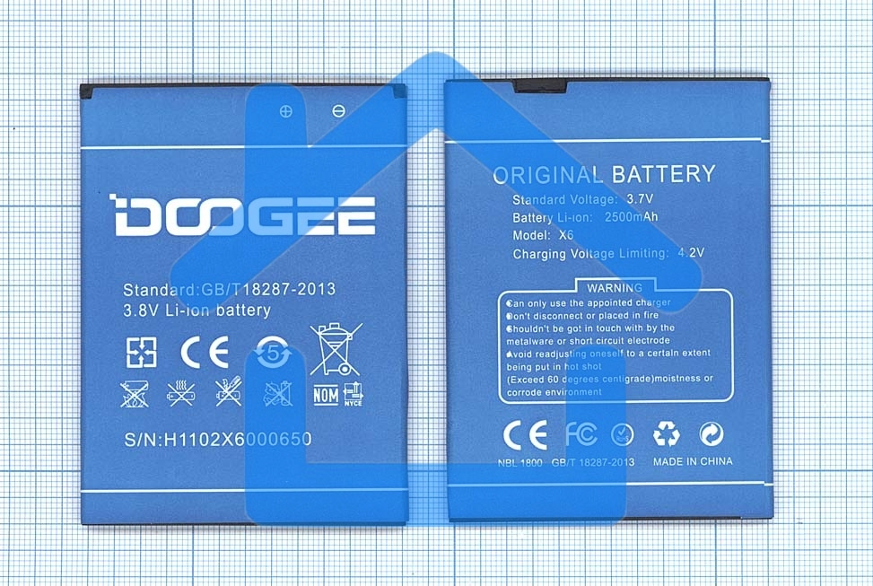 Аккумуляторная батарея X6 для DOOGEE X6 X6pro