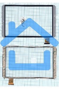 Сенсорное стекло (тачскрин) HK101PG3115H-V01, серое