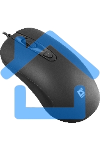 Мышь проводная Defender Classic MB-230 черный, 1600 dpi, USB, кнопки - 4