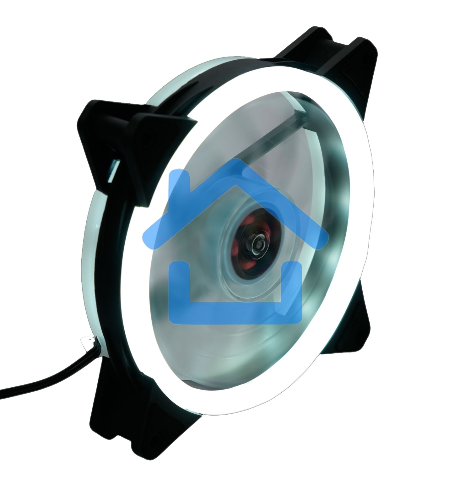 Вентилятор для корпуса Gembird D12025S12L-W черный, 120 мм, 1200 об/мин, 20.5 дБ, 3 pin