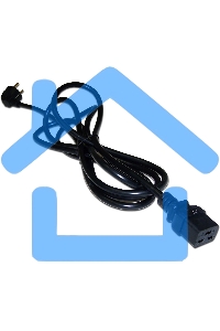 Шнур питания Lanmaster C19-Schuko угловая, 3х1.5, 220В, 16А, черный, 1 метр