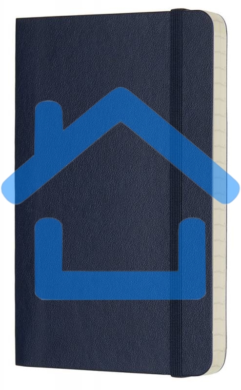 Блокнот Moleskine CLASSIC SOFT QP611B20 90x140мм, 192 страниц, линейка, мягкая обложка, фиксирующая резинка, синий сапфир