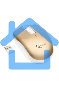 Мышь беспроводная Gembird MUSW-400-G золотой, 1600 dpi, радиоканал, USB, кнопки - 4