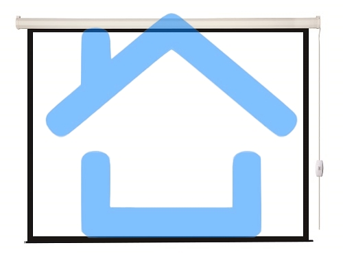 Экран с электроприводом Lumien Eco Control 220x220 см (раб. область 214х214 см) Matte White черная кайма по периметру 1:1