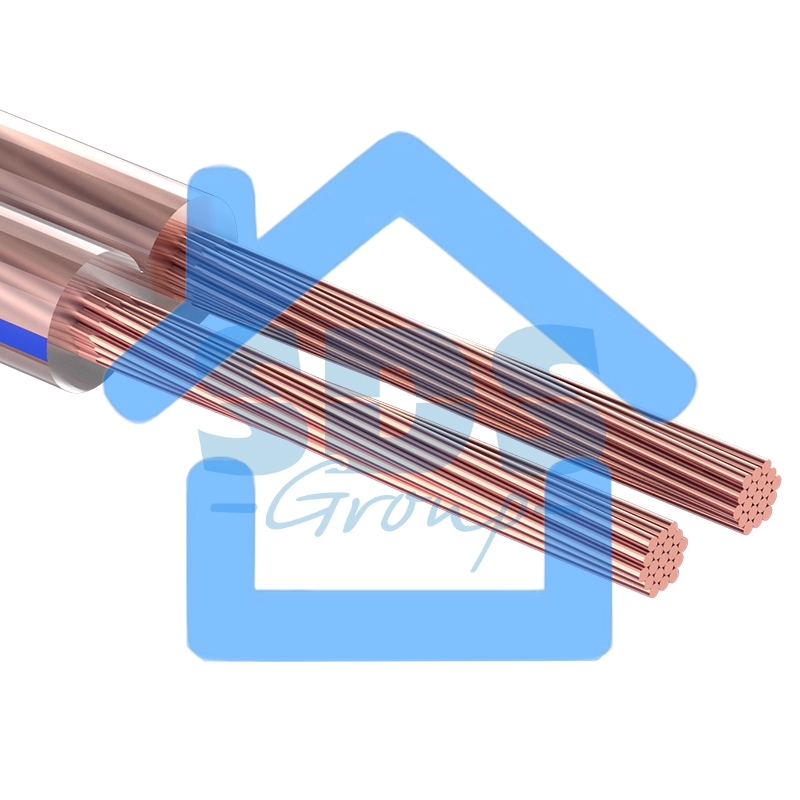 Кабель акустический Rexant 2х0,75 м м², прозрачный BLUELINE, мини-бухта 20 м 01-6204-3-20