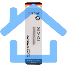 Сверло по металлу 2 мм HSS (2 шт. в упаковке) DIN 338 Kranz