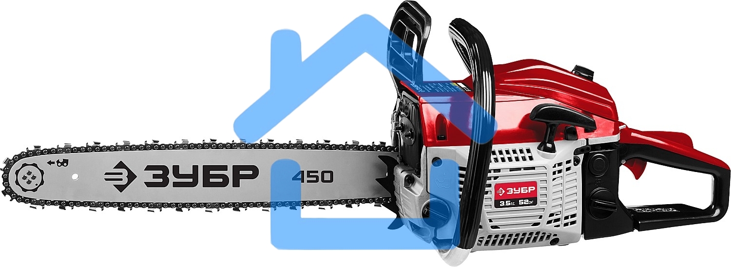 Бензопила Зубр ПБЦ-М52-45, 52 см3, шина 45 см