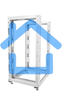 Стойка двухрамная ЦМО СТК-49.2 49U 620ммX800мм направл.закл.гайки 400кг серый