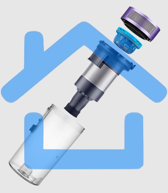 Пылесос вертикальный Samsung VS15A6031R4/EV фиолетовый/черный, питание от аккумулятора, 150 Вт, уборка сухая, пылесборник 0.8 л, работа от АКБ max 40 мин.