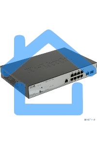Коммутатор D-Link DGS-1210-10P/ME/B1A Управляемый 2 уровня с 8 портами 10/100/1000Base-T с поддержкой PoE и 2 портами 1000Base-X SFP
