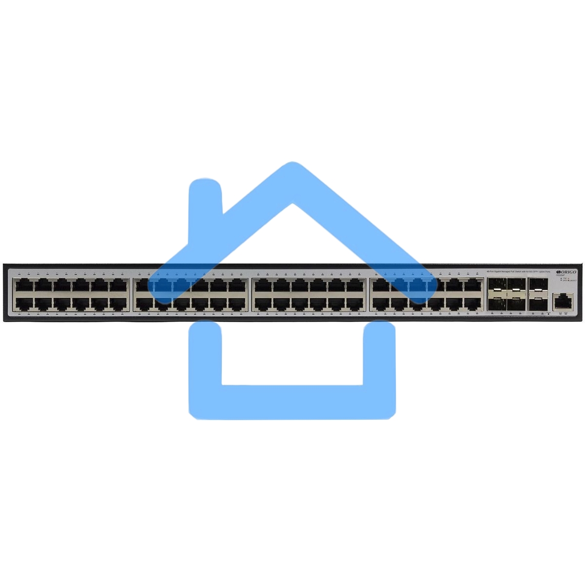 Коммутатор ORIGO Managed L3 Switch 48x1000Base-T PoE, 6x10Gbase-X SFP+, PoE Budget 880W, RJ45 Console, 19