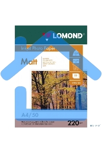 Фотобумага Lomond 0102144 A4/220г/м2/50л./белый матовое/матовое для струйной печати
