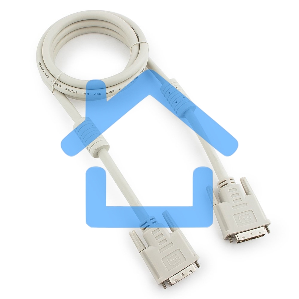 Кабель DVI-D dual link Gembird/Cablexpert CC-DVI2-6C, 25M/25M, 1.8м, экран, феррит.кольца, пакет