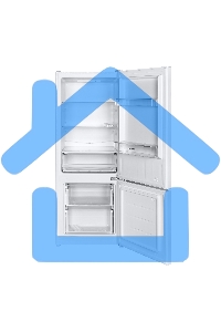 Холодильник Maunfeld MFF144SFW белый глянц. двухкамерный 154/52л морозилка снизу, ручная разморозка