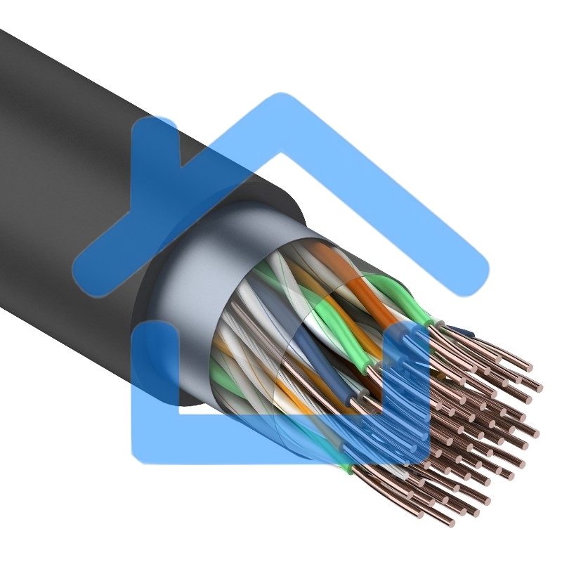 Кабель FTP Rexant 25PR 24AWG, CAT5, наружный (OUTDOOR), бухта 305 м