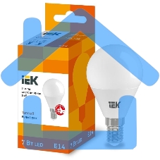 Лампа cветодиодная Iek LLE-G45-7-230-30-E14 ECO G45 шар 7Вт 230В 3000К E14 IEK