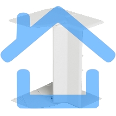 Угол внутренний 85х50мм METRA Leg 638021