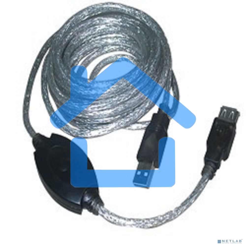 Кабель VCOM VUS7049-10M USB2.0-repeater, удлинительный активный <Am-->Af> 10м