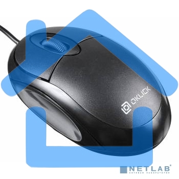 Мышь проводная Oklick 105S черный, 800 dpi, USB, кнопки - 3