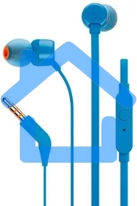 Наушники JBL Tune 110, 3.5 мм, внутриканальные, синий