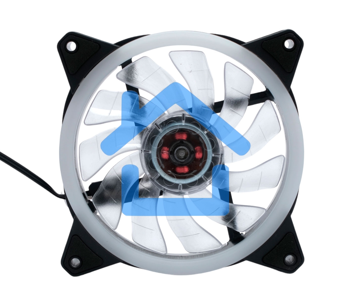 Вентилятор для корпуса Gembird D12025S12L-W черный, 120 мм, 1200 об/мин, 20.5 дБ, 3 pin