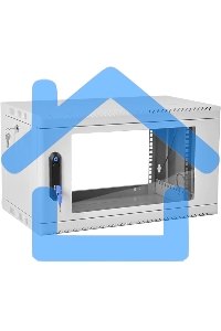 Шкаф коммутационный ЦМО (ШРН-6.500) напольный 6U 600x500мм пер.дв.стекл 200кг серый 470мм 180град.