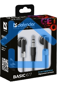 Наушники вставки Defender Basic 617 черный