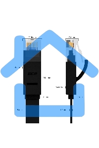 Патч-корд Greenconnect PROF плоский прямой 10.0m, UTP медь кат.6, черный, позолоченные контакты, 30 AWG, GCR-LNC616-10.0m, ethernet high speed 10 Gbит/с, RJ45, T568B