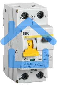 Выключатель автоматический дифференциального тока Iek MAD22-5-032-C-30 АВДТ 32 C32