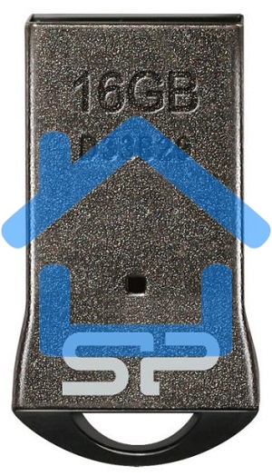 Флешка USB R/W Silicon Power R/W 16Gb Touch T01 SP016Gb,UF2T01V1K USB2.0 черный/серебристый