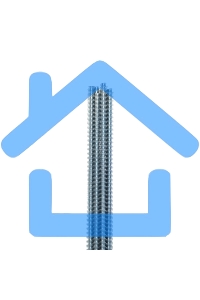 Шпилька резьбовая KRANZ DIN 975, M6х1000, групповой пакет (10 шт./уп.)