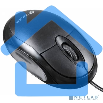 Мышь проводная Oklick 105S черный, 800 dpi, USB, кнопки - 3