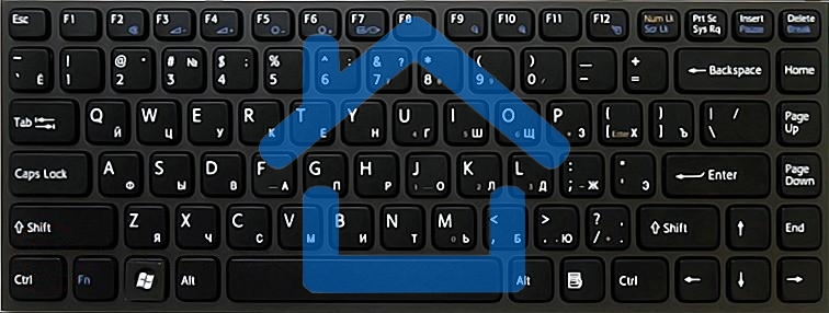 Клавиатура для ноутбука Sony Vaio VPC-Y черная с черной рамкой