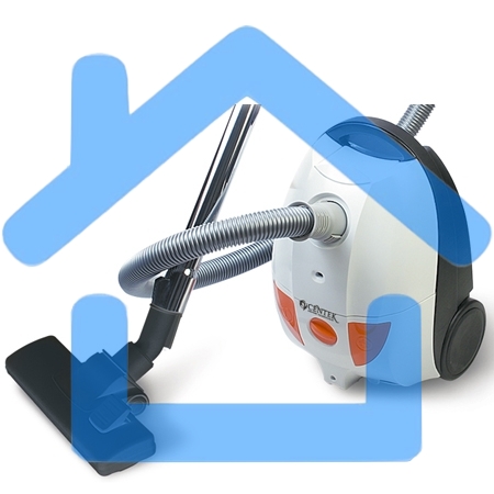 Пылесос Centek CT-2503 белый/оранжевый, 400/2000 Вт, уборка сухая, пылесборник мешок 2.5 л