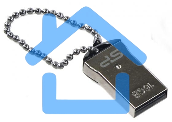 Флешка USB R/W Silicon Power R/W 16Gb Touch T01 SP016Gb,UF2T01V1K USB2.0 черный/серебристый