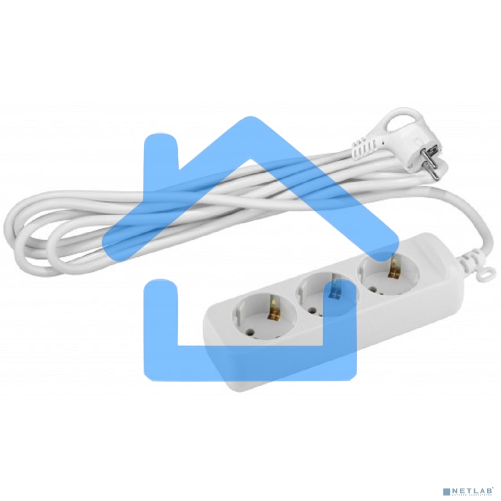 Удлинитель 3 гнезда 1,5м с/з 16А U-3e-1,5m ПВС Б0028369 ЭРА