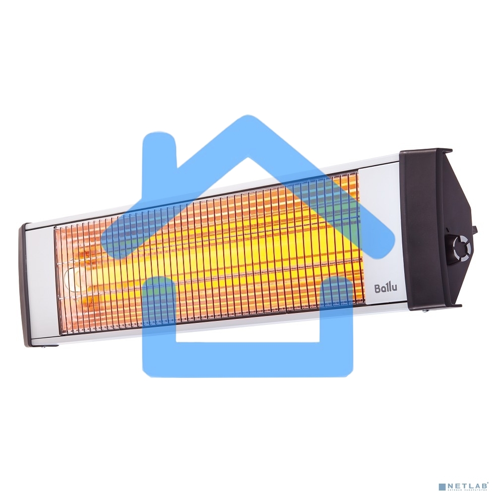 Обогреватель инфракрасный Ballu BIH-L-3.0 серый, кварцевый, 3000 Вт, 35 м2