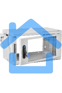 Шкаф коммутационный ЦМО (ШРН-6.500) напольный 6U 600x500мм пер.дв.стекл 200кг серый 470мм 180град.