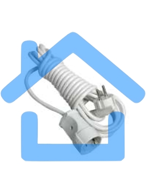 Удлинитель MAKEL 10007 1 гн 3 м б/з бел.