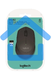 Мышь беспроводная Logitech M280 черный, 1000 dpi, радиоканал, USB, кнопки - 3
