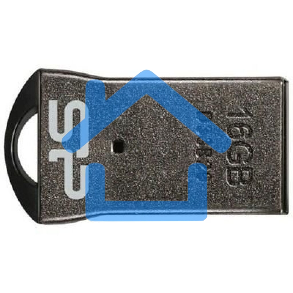 Флешка USB R/W Silicon Power R/W 16Gb Touch T01 SP016Gb,UF2T01V1K USB2.0 черный/серебристый