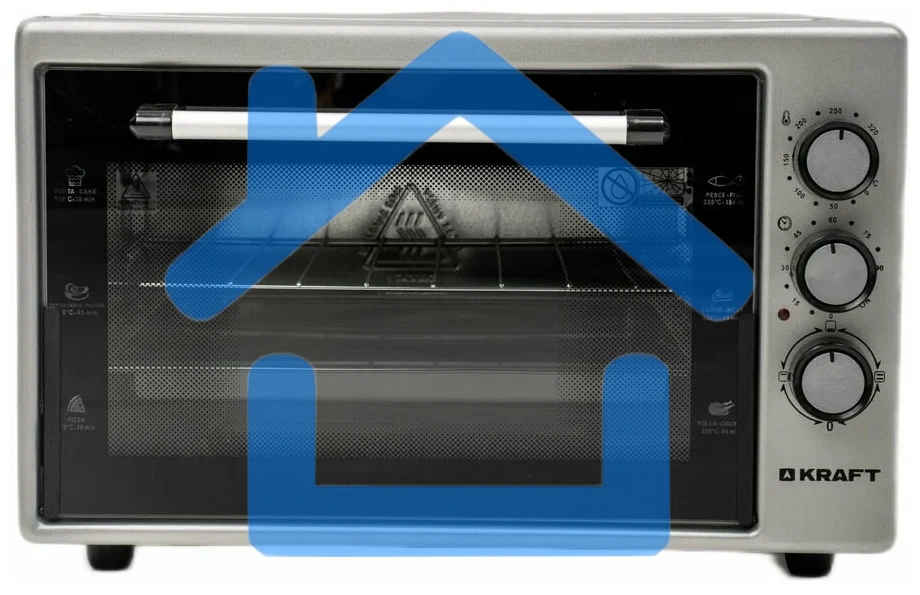 Мини-печь Kraft KF-MO 3200 GR (1 протвень+1 решетка)