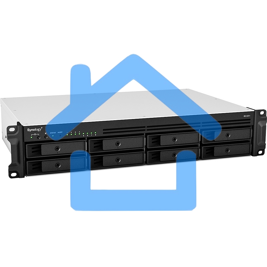 Сетевое хранилище Synology Rack 2U, QC2.2GHzCPU/4GbDDR4(upto32)/RAID0,1,5,6,10/upto 8 hot plug HDDs SATA(3,5'or2,5')(upto 12 with RX418)/2xUSB3.2/1eSATA/iSCSI/4xGbE(+1Expslot)/2xIPcam(upto 40)/2xPS/norail