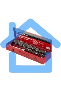 Набор головок Matrix квадрат 3/4'' головки 19 х 50мм 20 предм. в метал. боксе