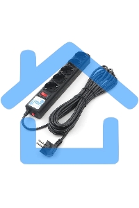 Сетевой фильтр Powercube SPG5-С3 3м (5 розеток) черный (коробка)