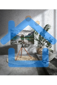 Подставка для телевизора Cactus CS-ST1246BKWN черный/орех 45