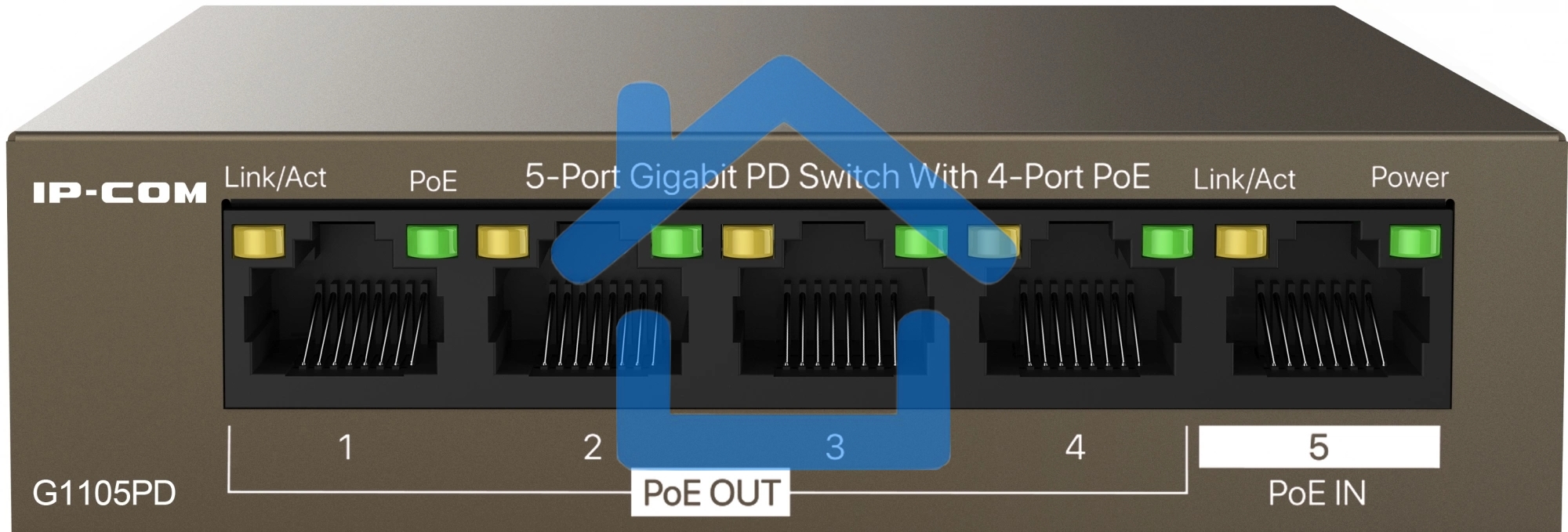 Гигабитный коммутатор IP-COM G1105PD-5-портовый PD с 4 портами PoE